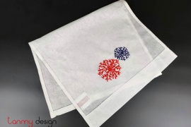 Hand towel-Red round coral